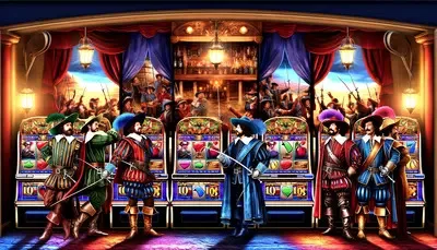 Spielautomaten mit Musketier-Thema