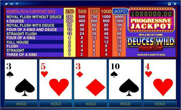 2 Deuce Wild Poker Jogo